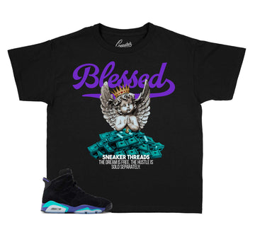 Kids Aqua 6 Shirt - Blessed Angel - Black