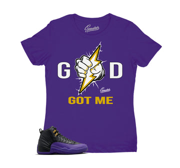 Womens Field Purple 12 Shirt - God Got Me - Purple