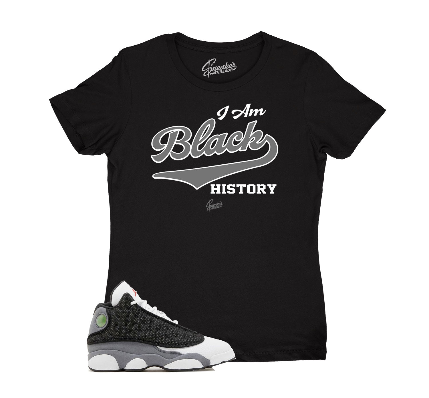 Womens Black Flint 13 Shirt - I Am - Black