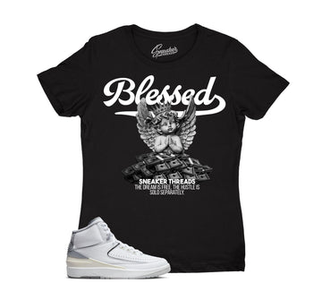 Womens Cement Grey 2 Shirt - Blessed Angel - Black