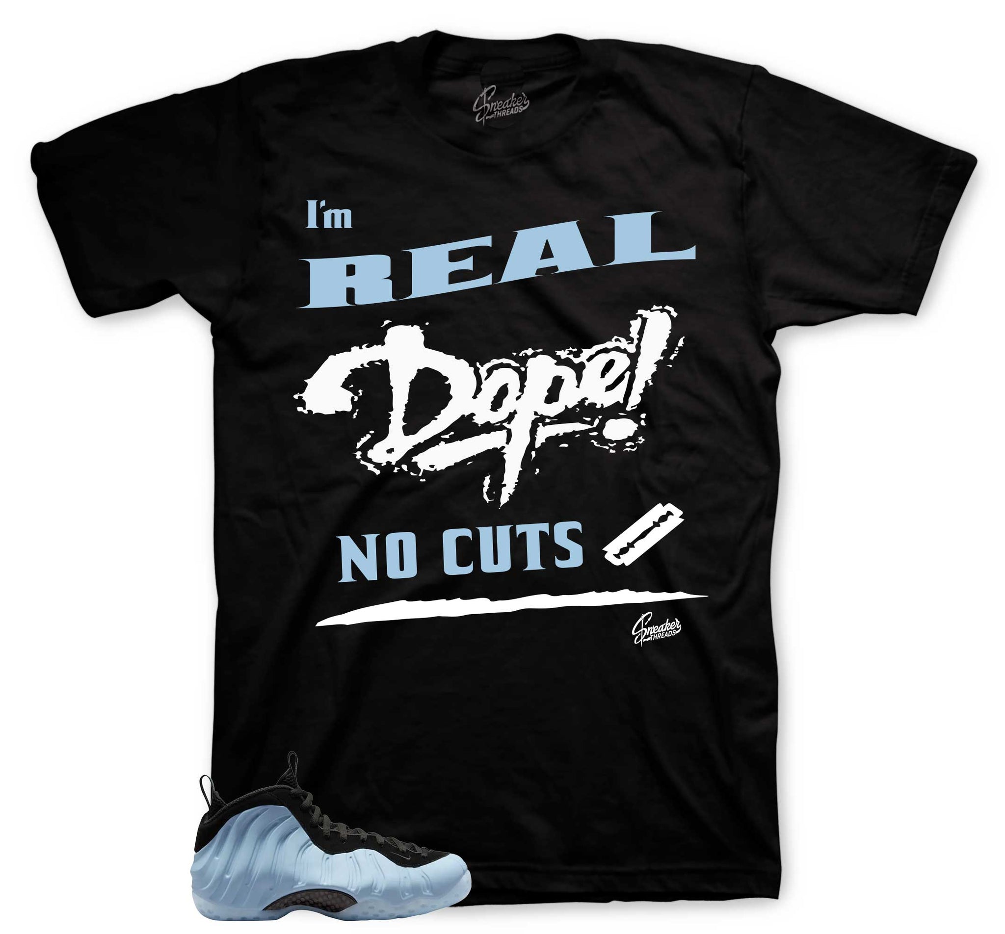 Foamposite Psychic Blue Shirt - No Cuts - Black