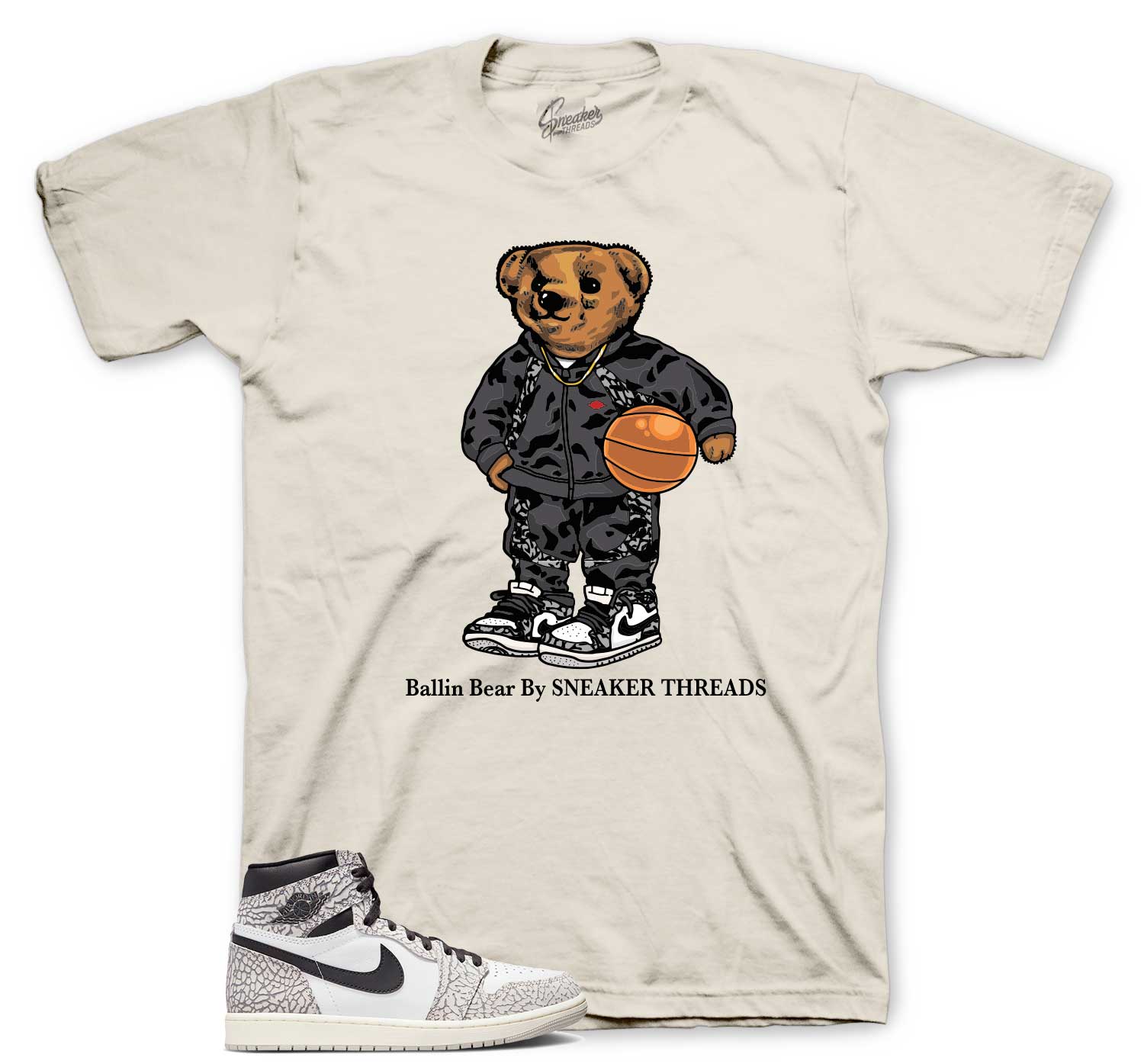 Retro 1 Elephant Print Shirt - Ballin Bear