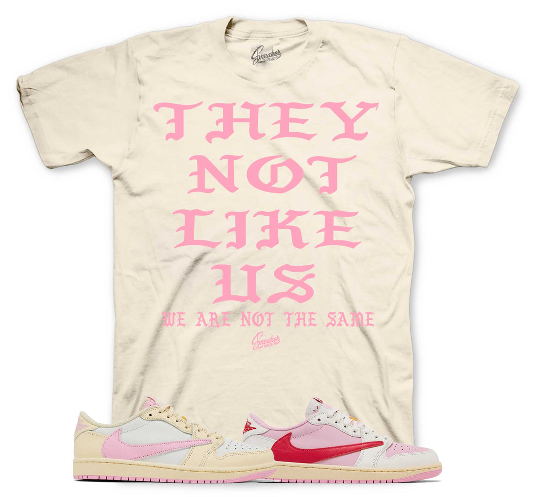 Retro 1 Shy Pink Shirt - Not Like Us - Sail