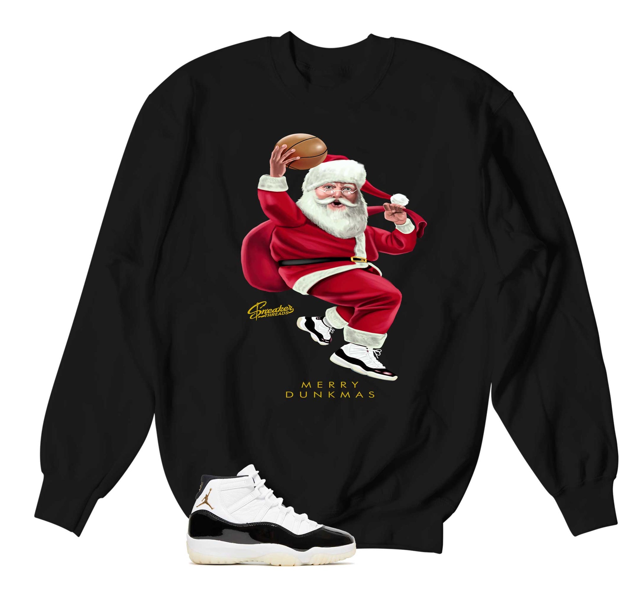 Retro 11 Gratitude Sweater - Merry Dunkmas - Black