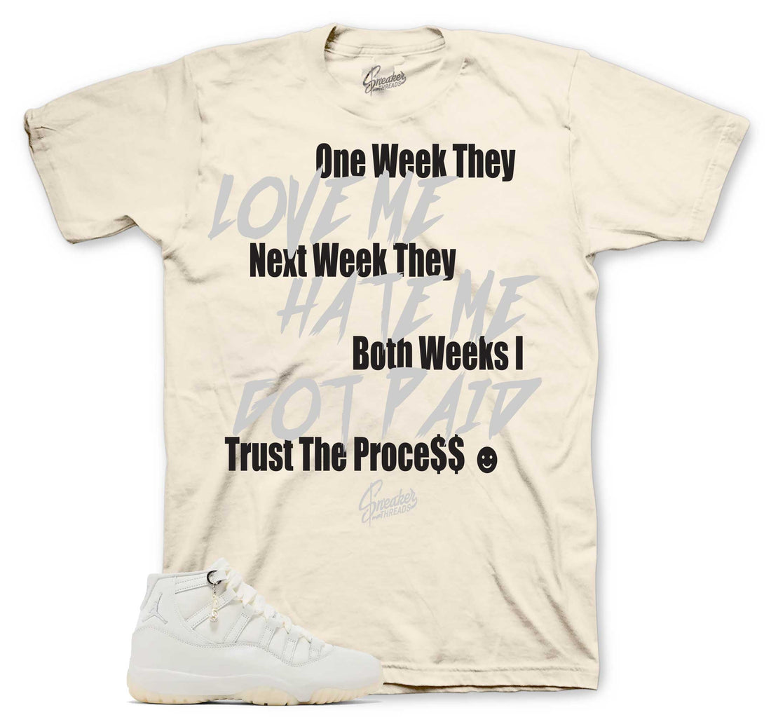 Retro 11 Pearl Shirt - Trust The process - Sail