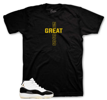 Retro 11 Gratitude Shirt - Greatness Cross - Black