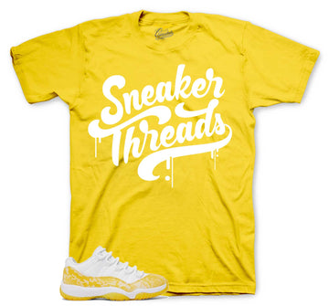 Retro 11 Yellow Snakeskin Shirt - ST Drip - Yellow