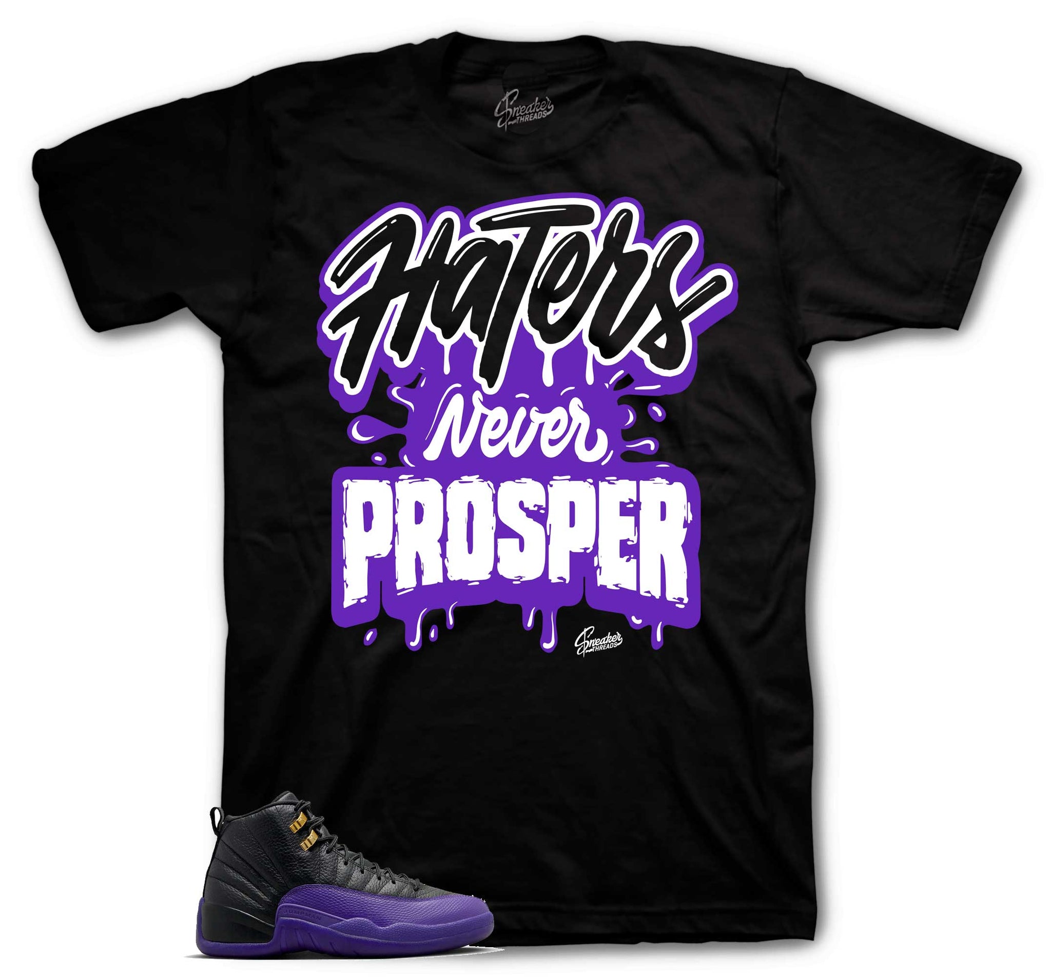 Retro 12 Field Purple Shirt - Prosper - Black