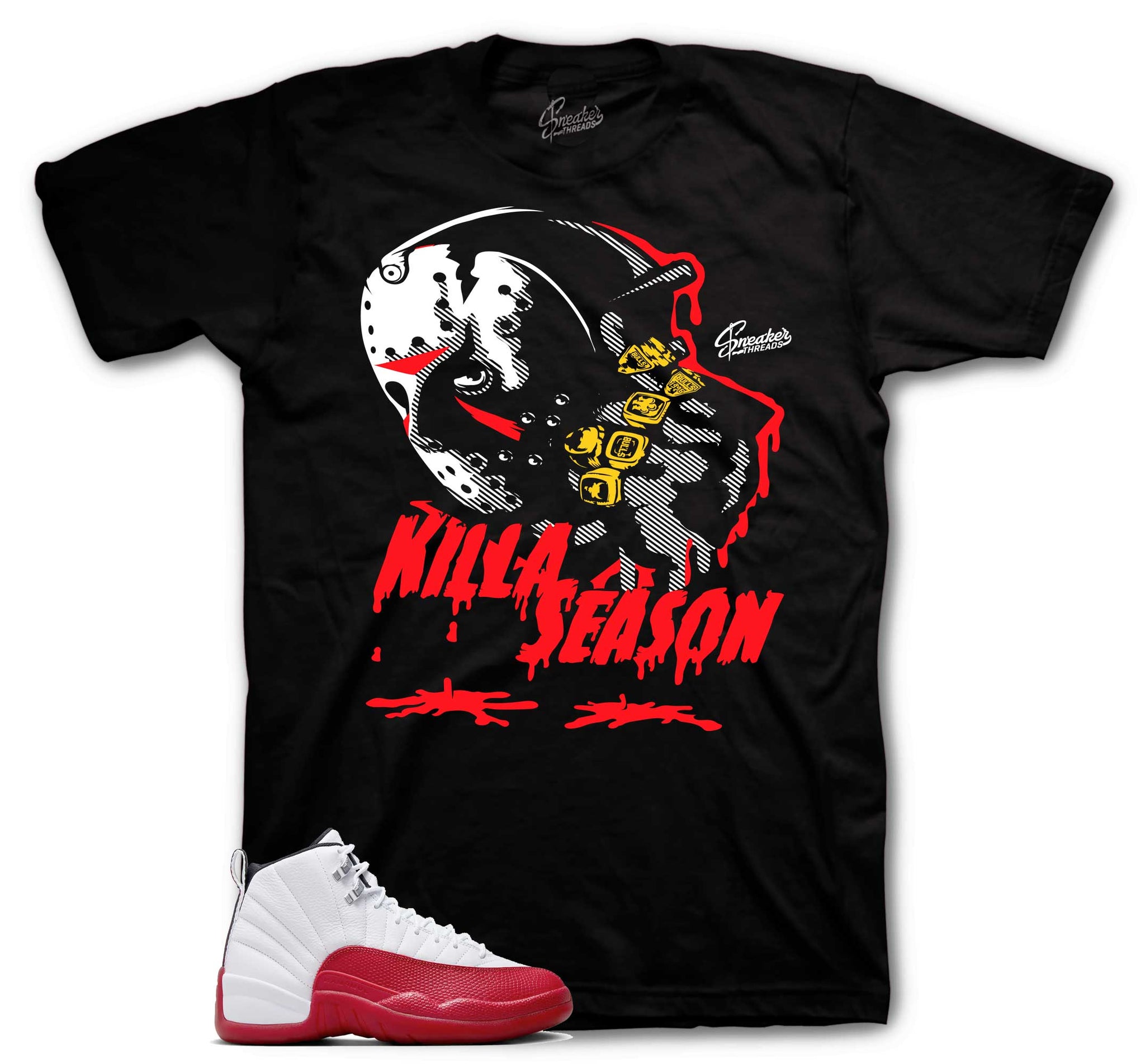 Retro 12 Cherry Shirt - Killa Season - Black