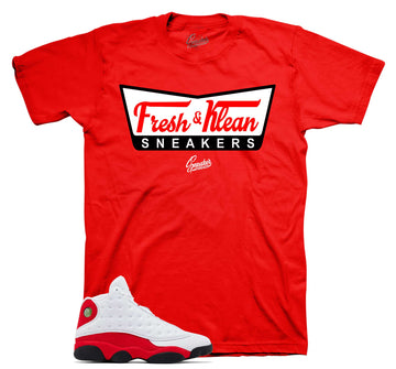 Retro 13 Chicago Shirt - Fresh Klean - Red