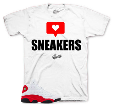 Retro 13 Chicago Shirt - Love Sneakers - White