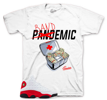 Retro 13 Chicago Shirt - Bandemic - White