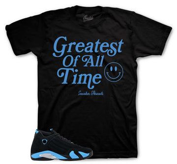 Retro 14 University Blue Shirt - Goat - Black