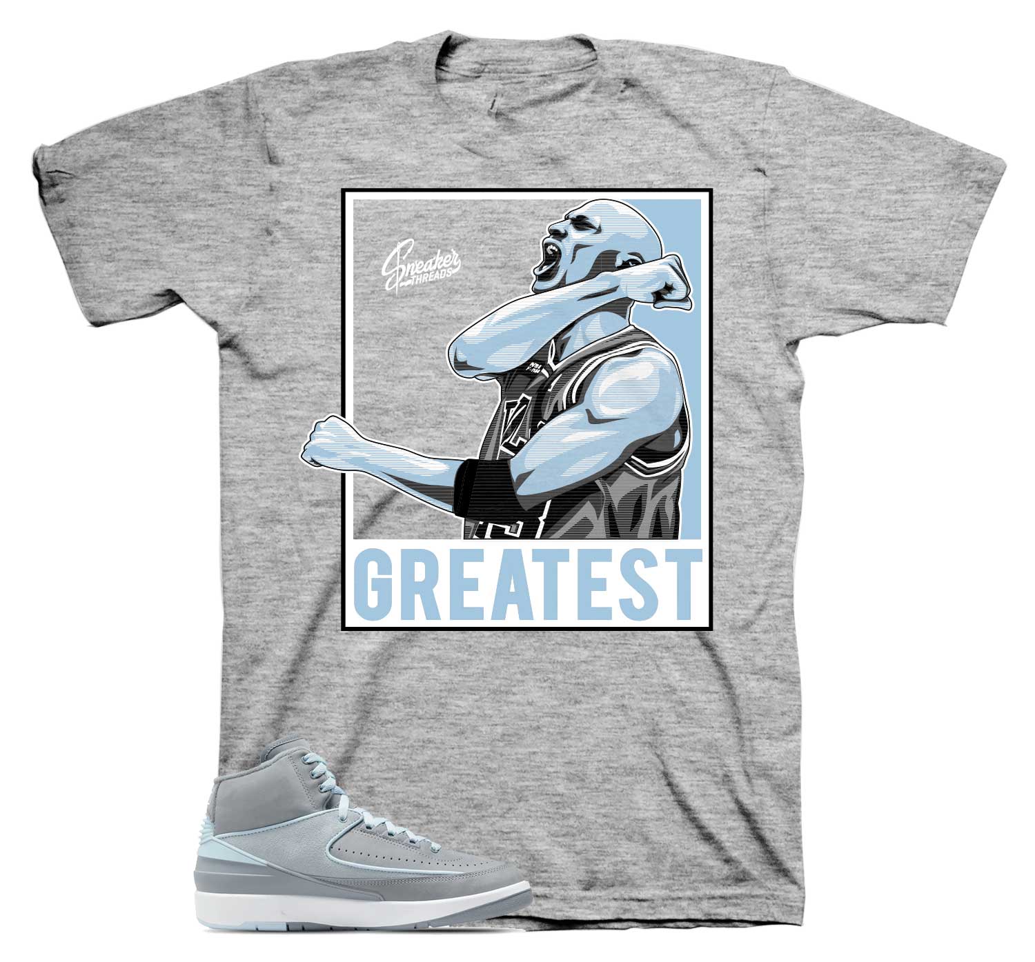Retro 2 Cool Grey Shirt - Greatest - Heather Grey