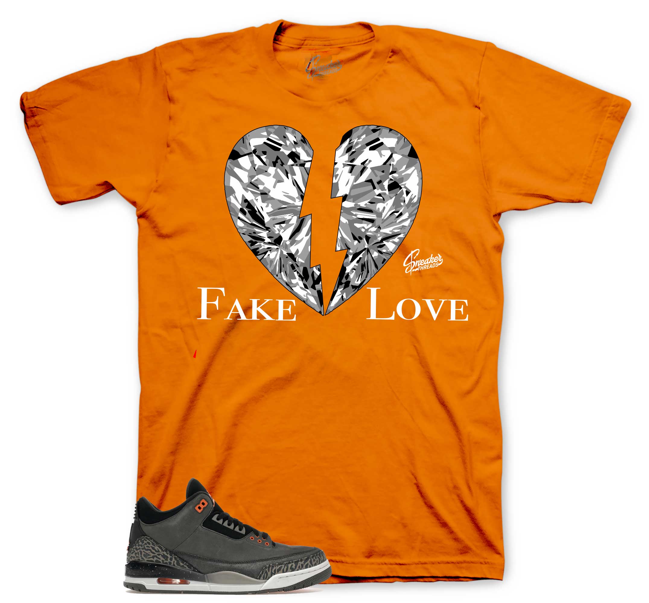 Retro 3 Fear Shirt - Love - Orange