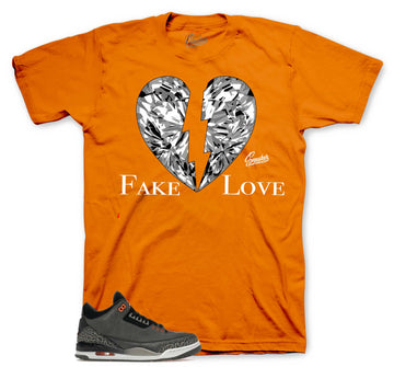 Retro 3 Fear Shirt - Love - Orange