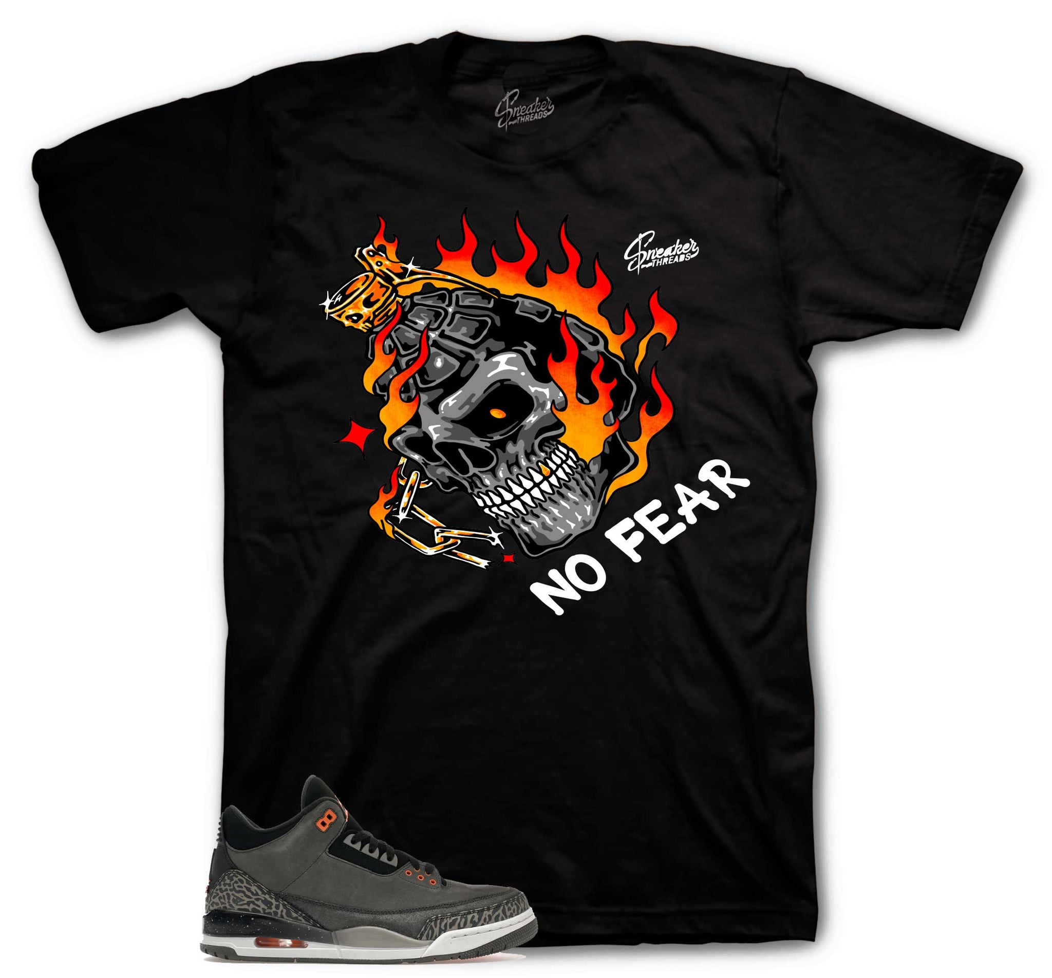 Retro 3 Fear Shirt - Fear No One - Black