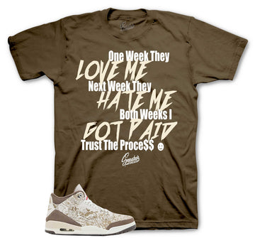 Retro 3 Laser Palomino Shirt - Trust The Process - Brown
