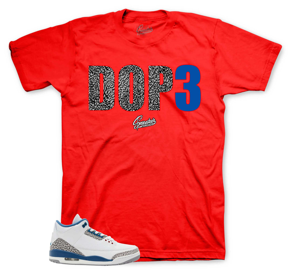 Retro 3 True Blue Shirt - DOP3