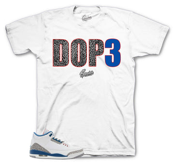 Retro 3 True Blue Shirt - DOP3