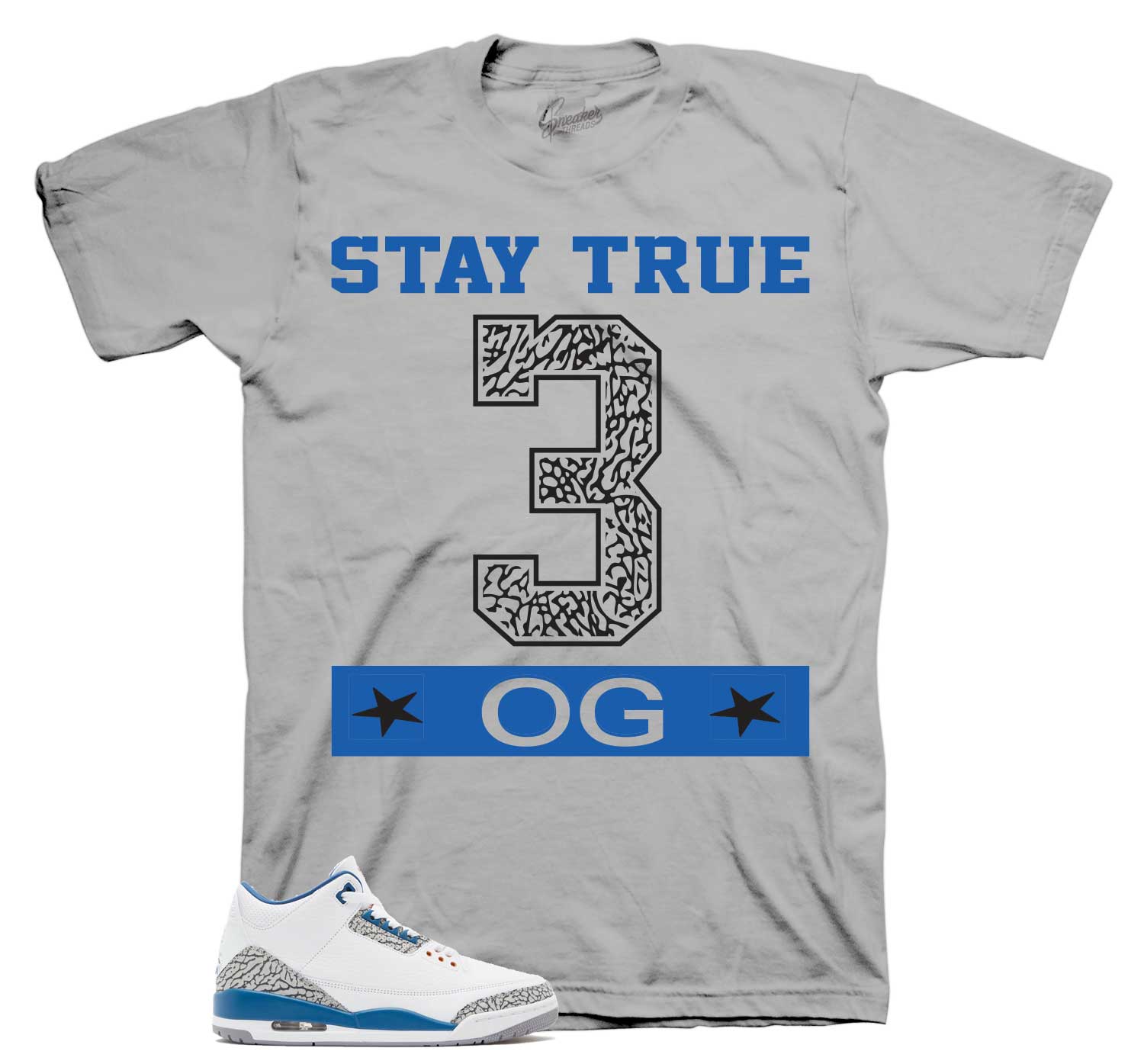 Retro 3 Wizards Shirt - Stay True - Grey