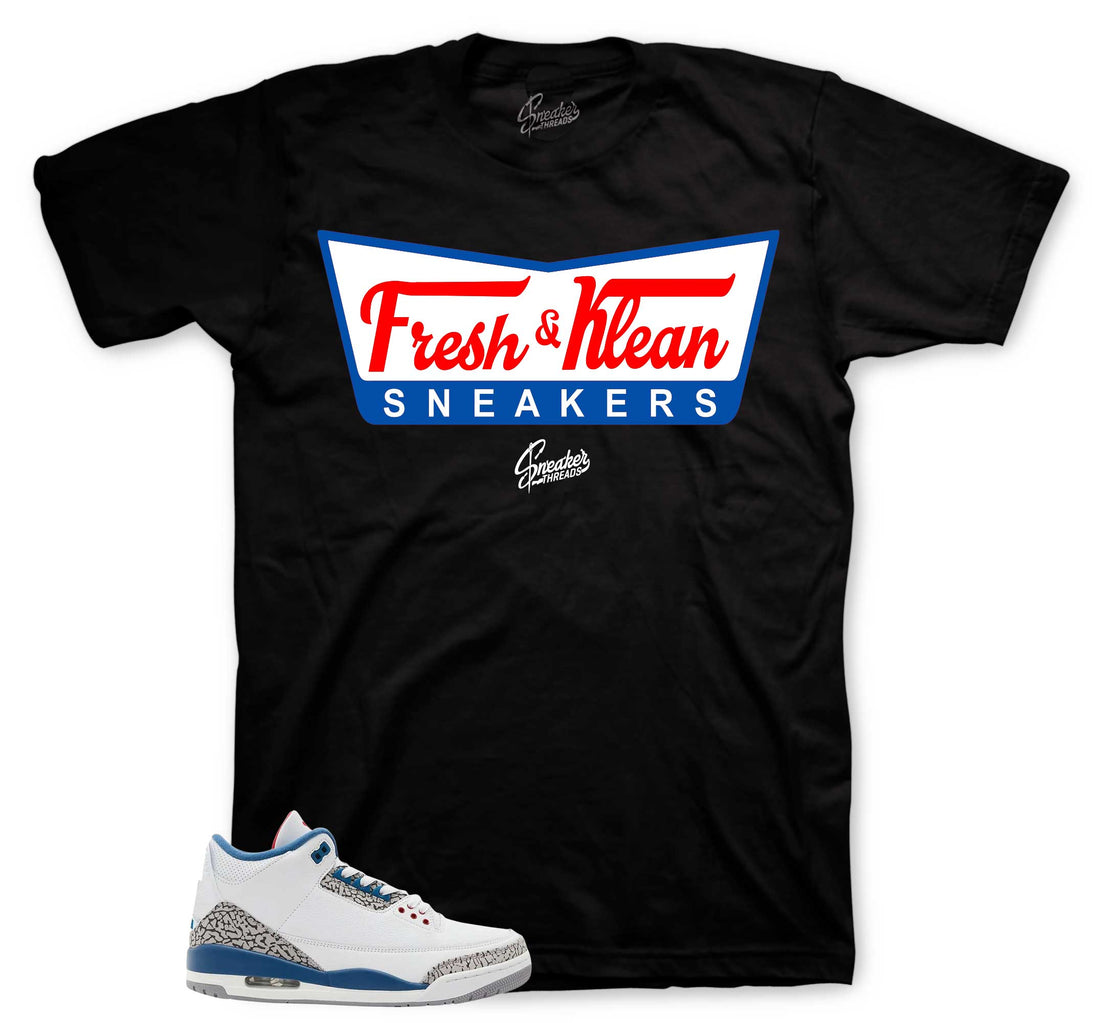 Retro 3 True Blue Shirt - Fresh Klean