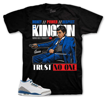 Retro 3 True Blue Shirt - Trust Issues - Black
