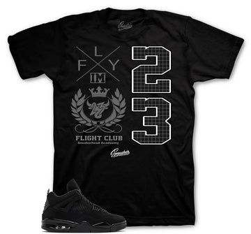 Retro 4 Black Cat Shirt - Flight - Black