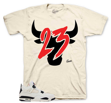 Retro 4 Flight Club Shirt - Toro - Sail