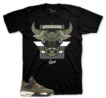 Retro 4 Craft Olive Shirt - War Bully - Black