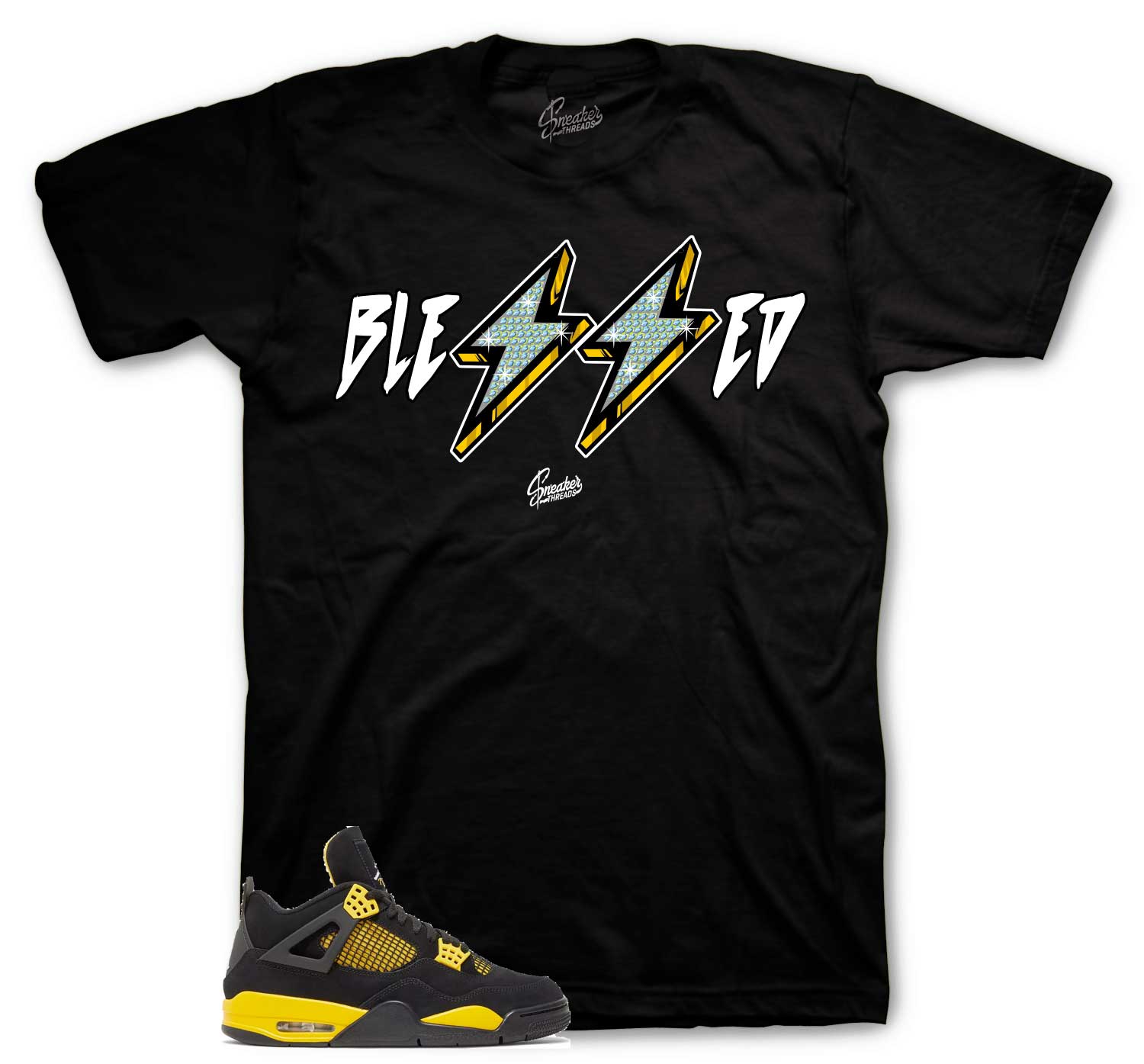 Retro 4 Yellow Thunder Shirt - Blessed