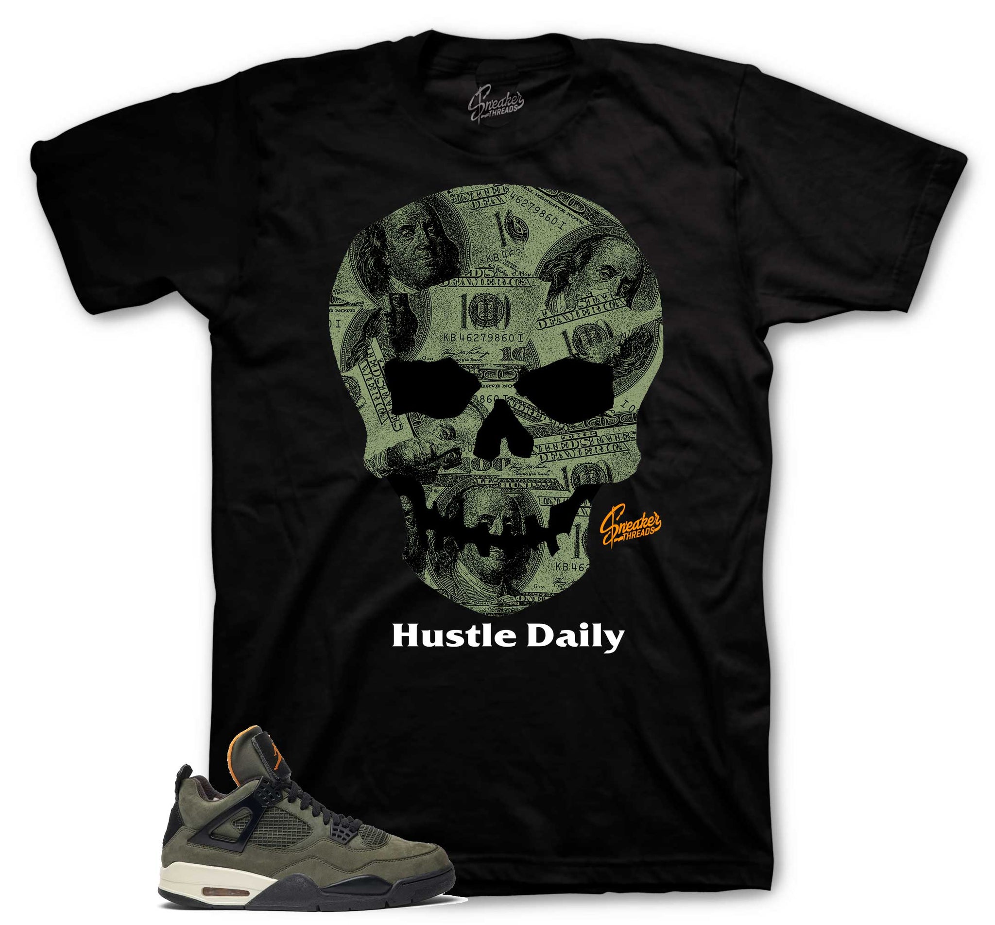 Retro 4 Deep Green - Hustle Daily - Black