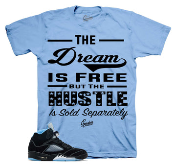 Retro 5 Black University Blue Shirt - Sold Separately - University Blue
