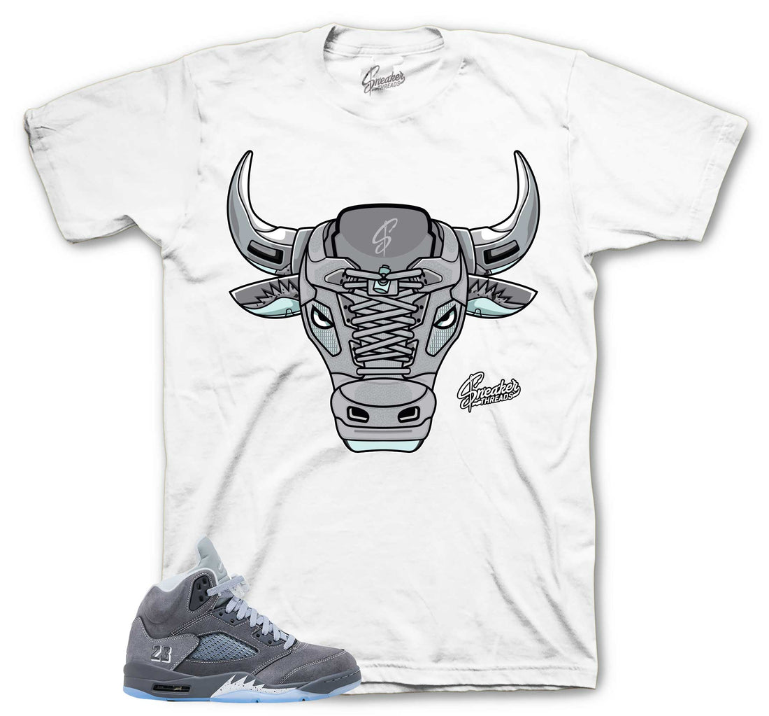 Retro 5 Wolf Grey Shirt - War Bully