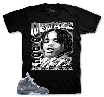 Retro 5 Wolf Grey Shirt - 90s - Black