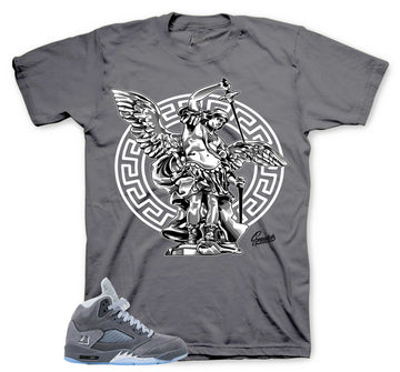 Retro 5 Wolf Grey Shirt - Archangel - Charcoal