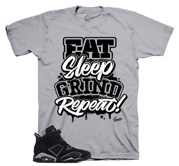 Retro 6 Cap & Gown Shirt - Daily Routine - Grey