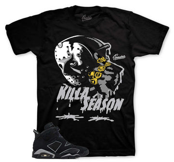 Retro 6 Cap & Gown Shirt - Killa Season - Black