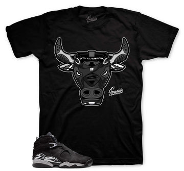 Retro 8 Chrome Shirt - War Bully - Black