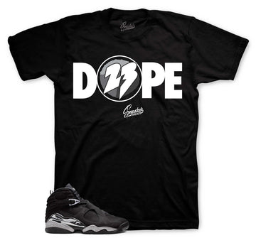 Retro 8 Chrome Shirt - Dope - Black