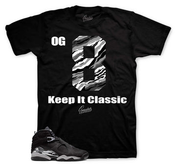 Retro 8 Chrome Shirt - Keep It Classic - Black