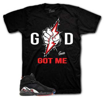 Retro 8 Playoffs Shirt - God Got Me - Black