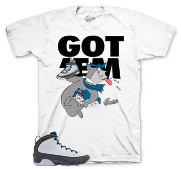 Retro 9 Flint Grey Shirt - Finessed - White