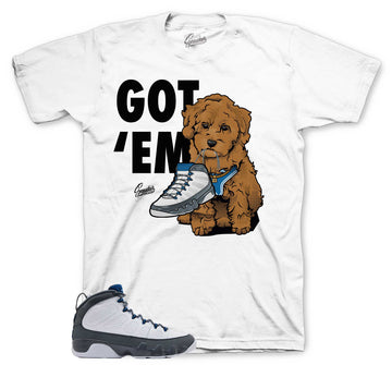 Retro 9 Flint Grey Shirt - Copped Em - White