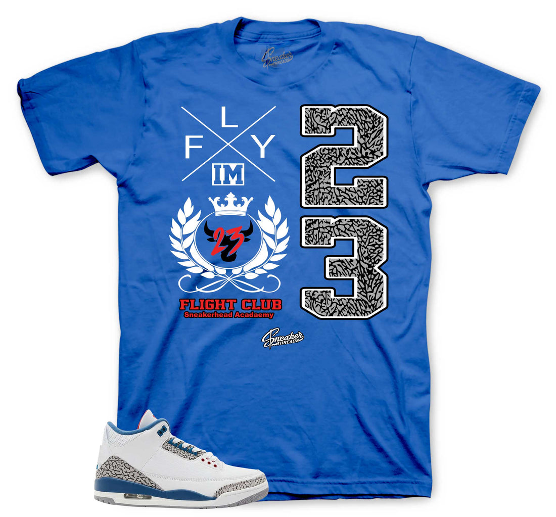 Retro 3 True Blue Shirt - Flight Crest