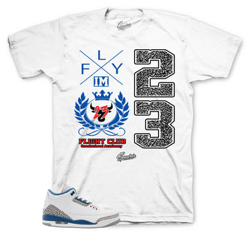 Retro 3 True Blue Shirt - Flight Crest