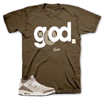 Retro 3 Laser Palomino Shirt - God Is Good - Brown