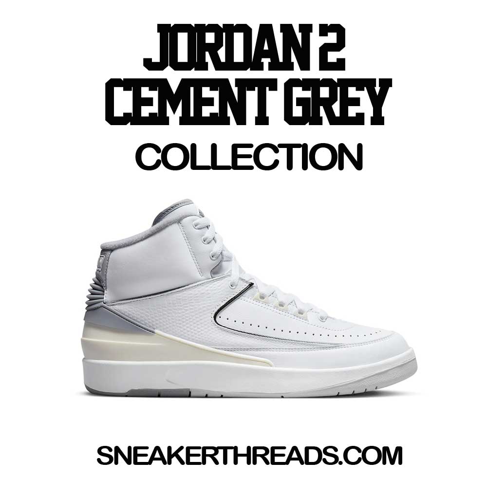 Retro 2 Cement Grey Shirt - Goat - White