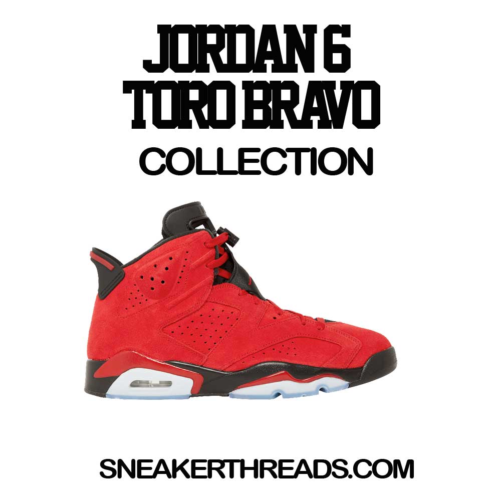 Retro 6 Toro Bravo Shirt - Clean Pair - Red