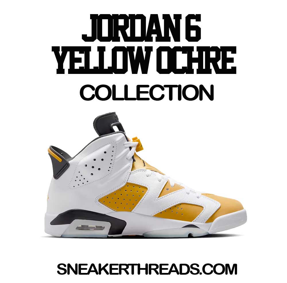 Retro 6 Yellow Ochre Shirt - Can't Stop The Sneakers - Black